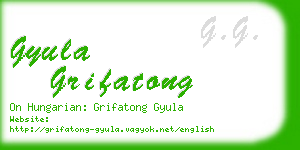 gyula grifatong business card